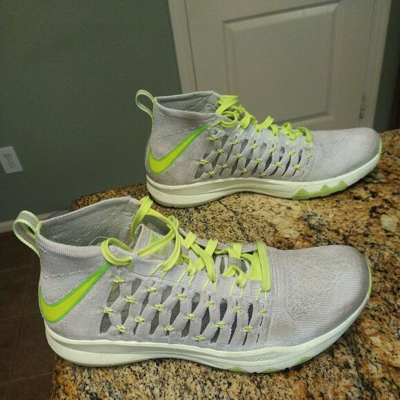 Nike Train Ultrafast Flyknit Cross Training Shoes Men\'s Sz 7.5 Grey 843694-006 main image 8